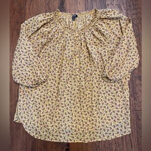 Chaps Womens Drapey Boho Top Shirt Red Plus 3X